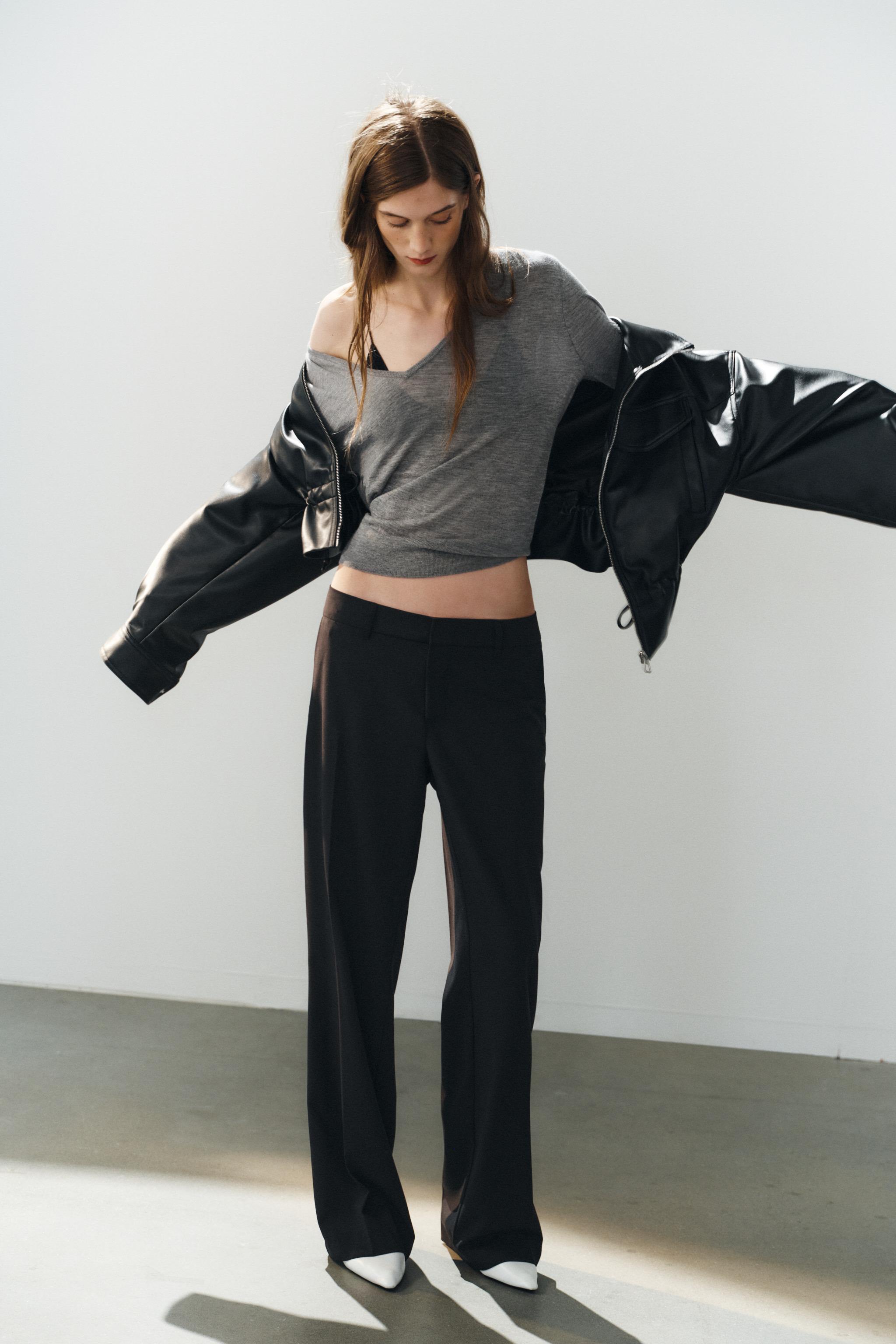 FAUX LEATHER ADJUSTABLE WAIST JACKET